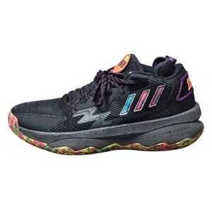 Adidas Dame 8 Big Mood Core Black Grey Six Panther Cyan Basketball Sneaker Shoe